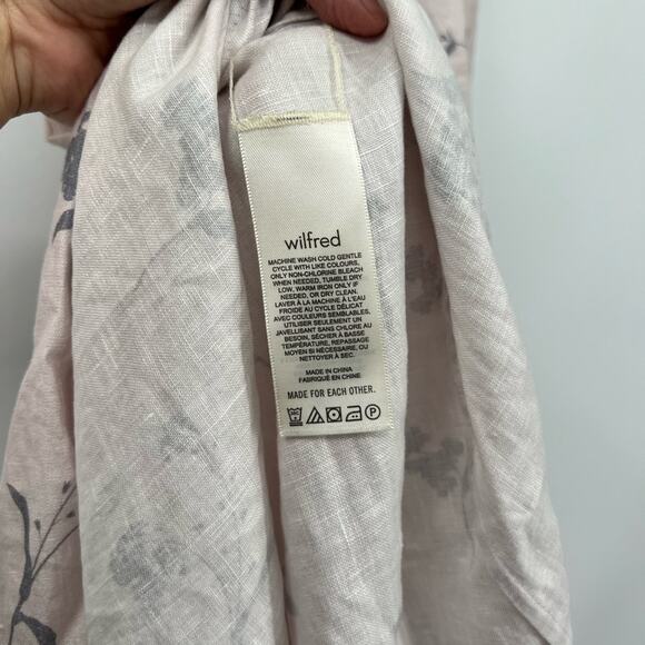 Wilfred Aritzia Genoa Linen Midi Dress in Vin Gris/Ardoise - Picture 8 of 9